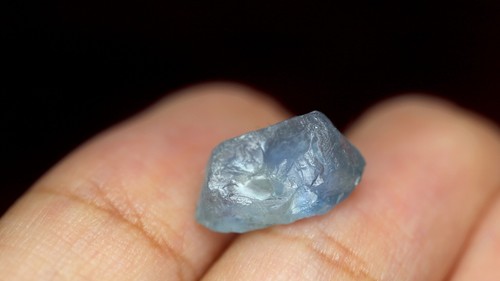 Zaffiro Geuda blu Ceylon certificato 4,38 carati naturale non riscaldato Sri Lanka grezzo - Foto 8 di 9