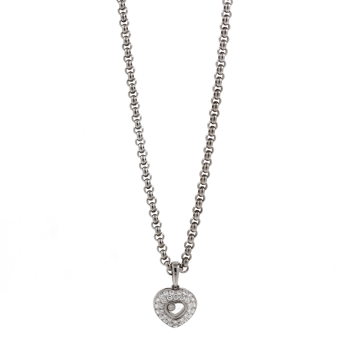 Chopard Happy Diamond Love Pendant 18k White Gold & Rose Gold w/Box  79/6558-20 - Jewels in Time