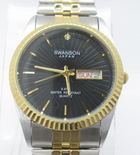 Men's Swanson Presidental Quartz 5ATM WR Analog Dial Causal Round Watch E921