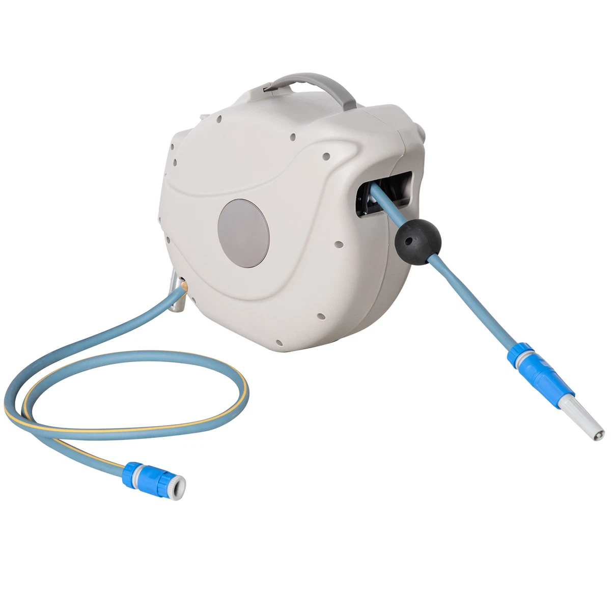Outsunny Retractable Hose Reel Wall Mounted w Lead in Hose and Handle 20m