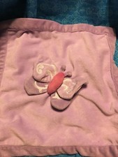 Tiddliwinks Purple BUTTERFLY 13" by 13" Lovey / Security Blanket