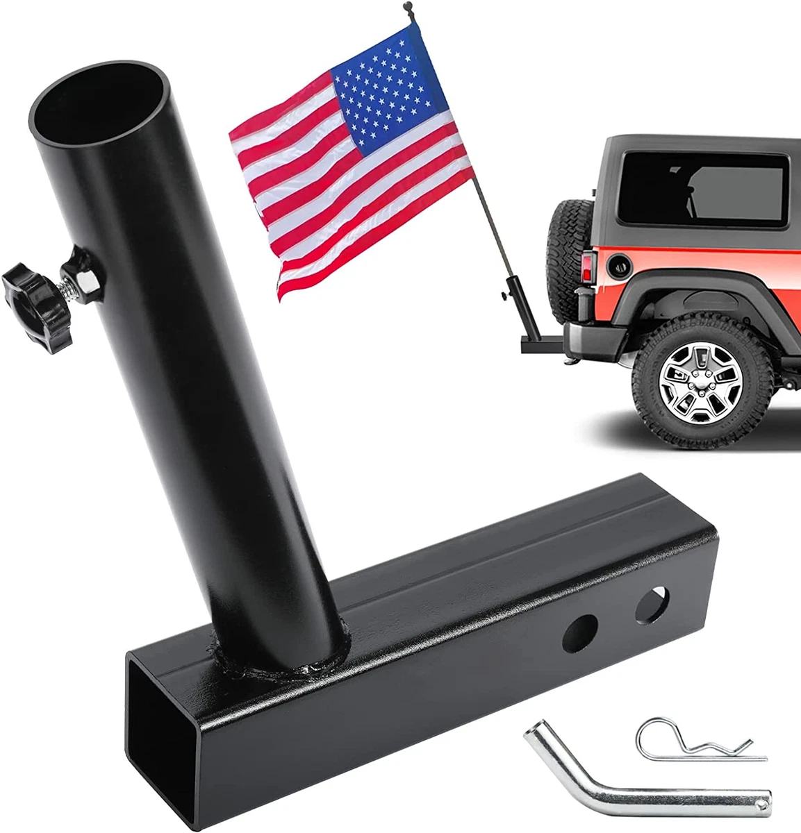 Hitch Flag Pole Holder - Flagpole Hitch Mount Universal Fit for