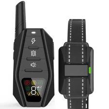 3300 FT Dog Shock Training Collar Remote Rechargeable Waterproof Pet LCD Trainer