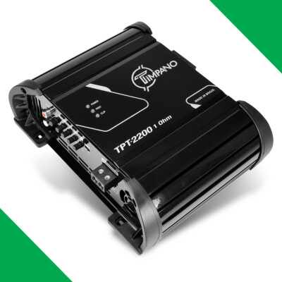 (1) FULL RANGE AMP TIMPANO 2200W 1 CHANNEL TPT-2200 1 OHM CAR AUDIO AMPLIFIER