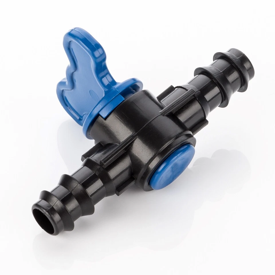 5x Absperrhahn Kugelhahn PE-Rohr Schlauch Tropfanlage Gartenbewässerung 16x16mm  - Bild 4 von 4