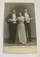 Vintage Dutch Actors Postcard Friis Hjort, Fred Jensen, Vald. Kolling