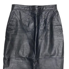 Vintage G-III Brother Fashion leather straight skirt black lined size 9/10