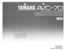 Yamaha AV-C70 Amplifier Owners Manual