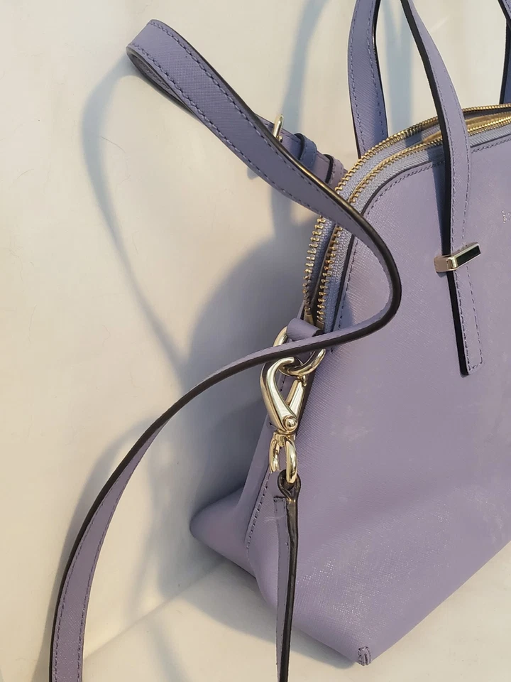 Bolso de mano Kate Spade New York Shell Armazon de cuero lavanda Foto 3 de 4