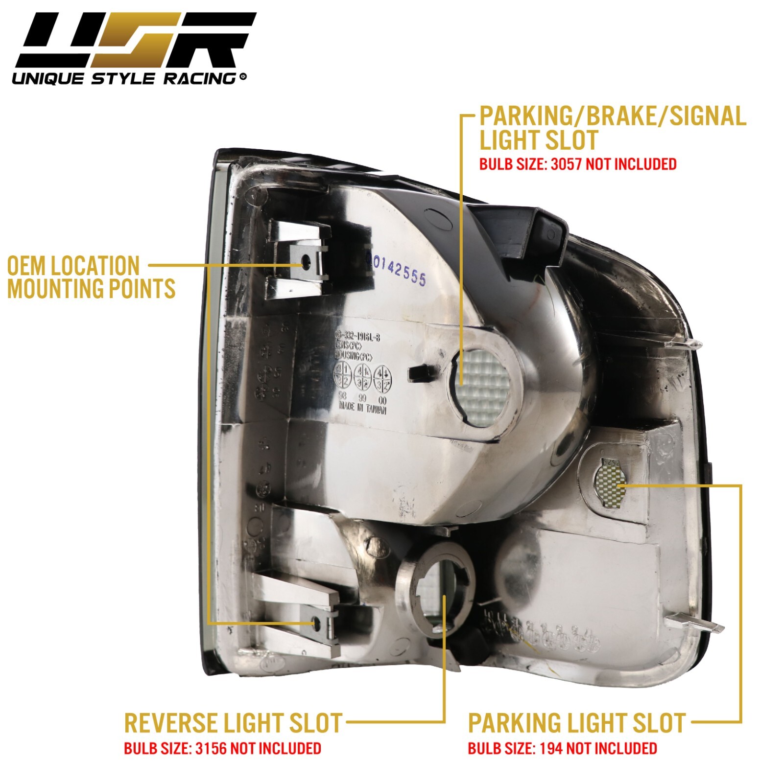 Feu Arrière Stop Fumé Gauche/droit Pour GMC Sonoma / Chevy S10 / Isuzu Hombre 1994-2004