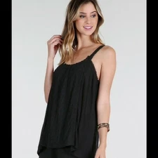 NEW Black Free Flowing Rayon Gauze Top by Nikibiki Size Small Medium or Large