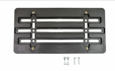 Universal License Plate Tag Holder Mounting Relocator Adapter Bumper Kit Bracket