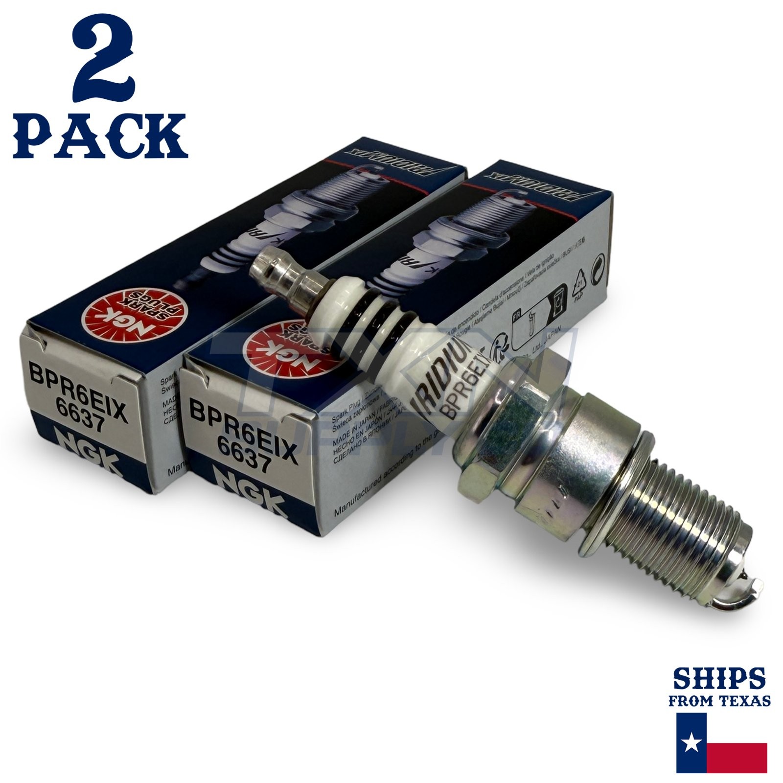 2 Pack NGK 6637 Iridium IX Spark Plugs BPR6EIX