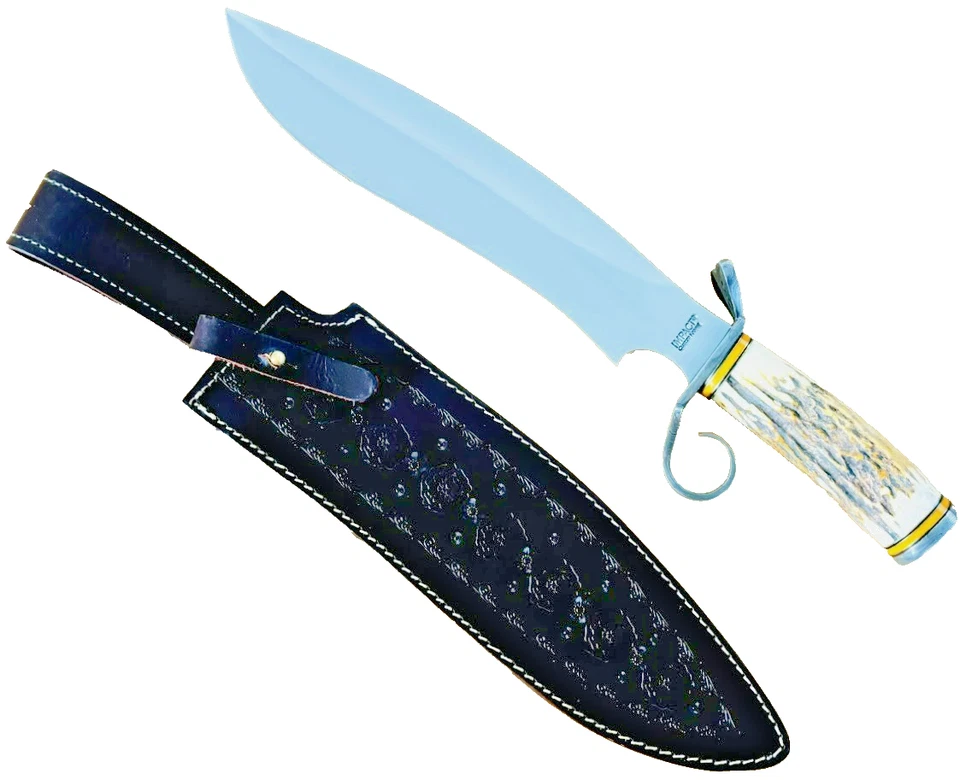 Impact Cutlery Custom Made Sasquatch 18" Bowie Knife Bone Handle Handmade Knives - Image 2 of 4