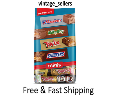 #ad Mars Mixed Snickers Twix Milky Way 3 Musketeers Minis Chocolate Bars 19.49 oz $9.49