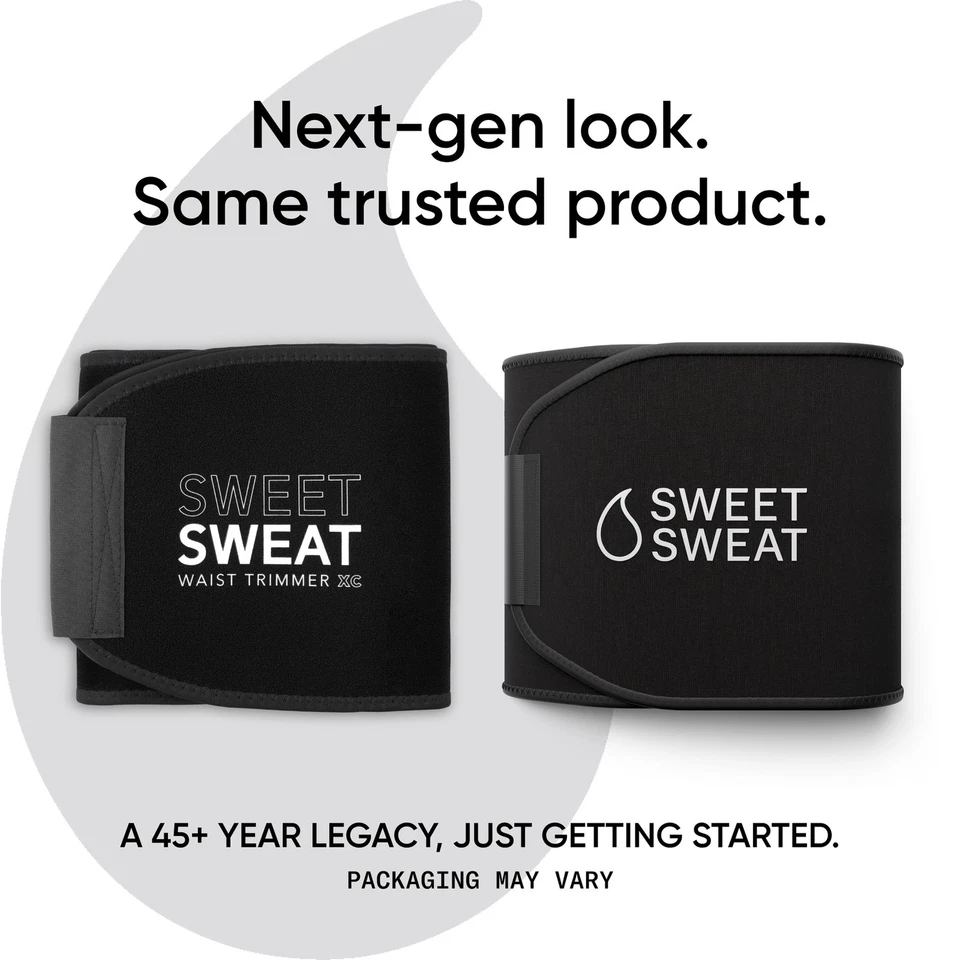 Sweet Sweat Premium Waist Trimmer eXtra Coverage - Black White Size L (46 x - Image 2 of 4