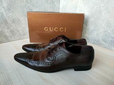 Gucci Men’s Leather Oxford Dress Shoes – Brown – Size 44 ½ E (UK 10.5 / US 11)