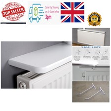 White Rounded Radiator Shelf 48x6 inch 120x15x1.8cm | Helps Deflect the Heat ...