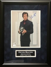Kevin Bacon autographed suede framed 8x10 Magneto X-Men First Class JSA