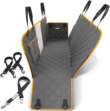 Dog Car Seat Cover, Waterproof  Nonslip Back Seat Hammock with Mesh Window  Se