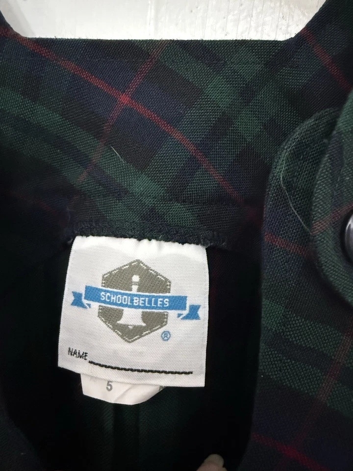 School Belles 5 Girls Jumper Dress Blue Plaid EUC - Image 2 of 4