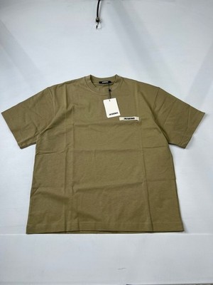 JACQUEMUS Le T-Shirt Gros Grain Men's Size M Light Khaki 245JS208
