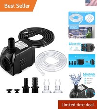 400GPH Submersible Pump with 3 Nozzles - Ultimate Indoor Outdoor Water Feature