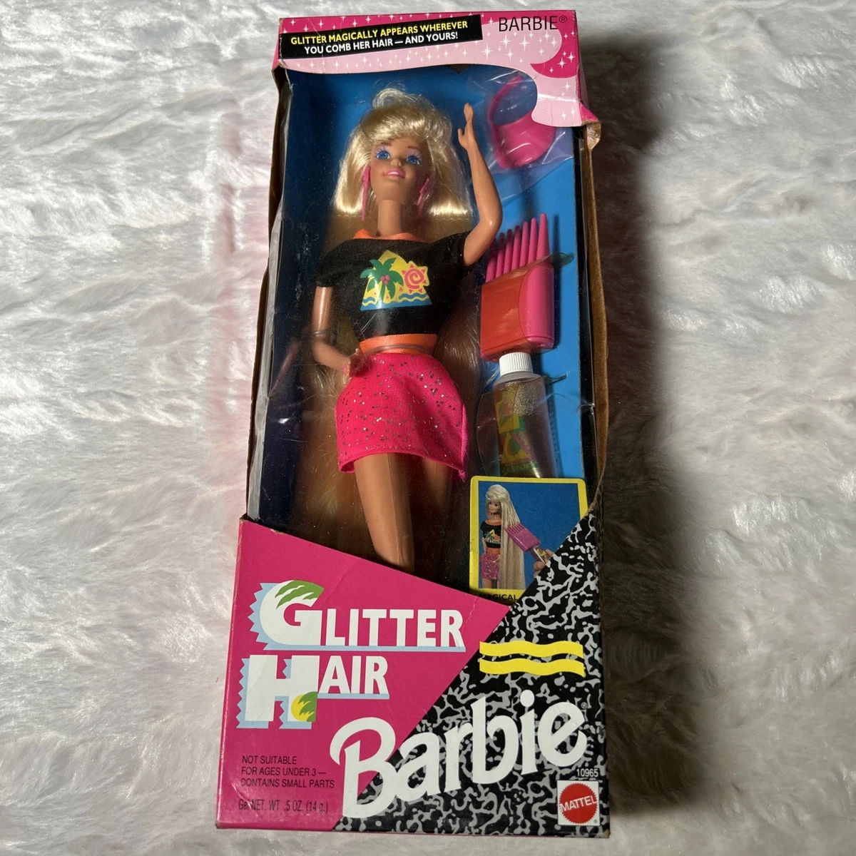 バービー　Glitter Hair Barbie 1993 ヤシの木、スタンド付 Glitter Hair Barbie for sale | eBay