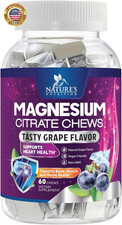 Magnesium Citrate Chews Supplement - High Absorption Magnesium Gummies Supplemen