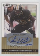 2010 SAGE Hit Gold Auto 118/250 Sean Weatherspoon #A17 Auto 2r6