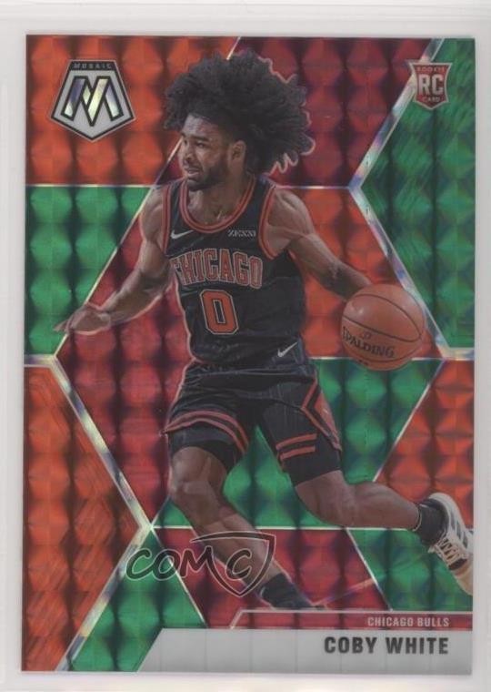 2019 Panini Mosaic Rookies Choice Red Green Prizm Coby White #211 Rookie RC 04g8