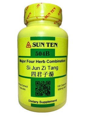 Sun Ten - Major Four Herb Combination Capsules / Si Jun Zi Tang / 四君子湯