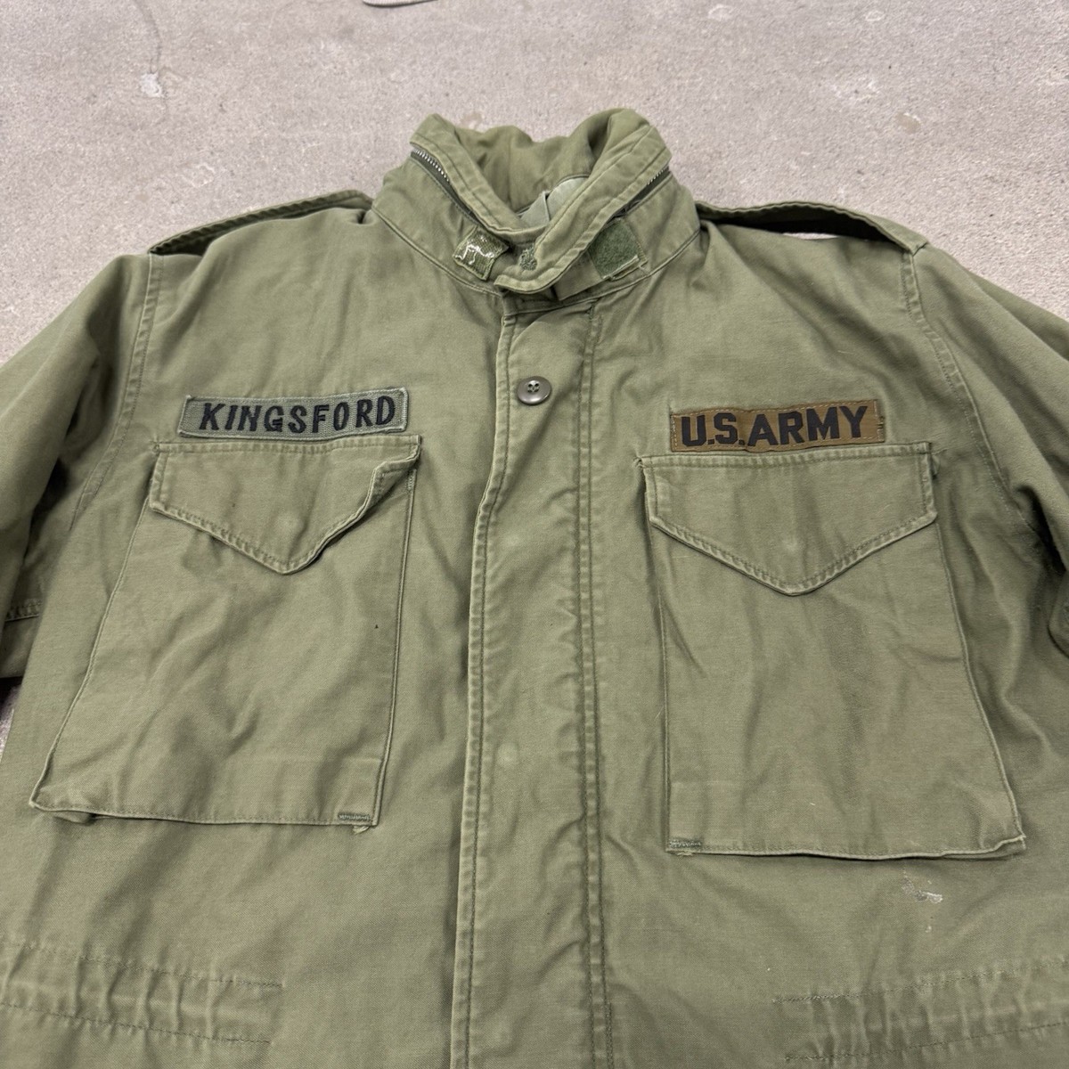 Vintage US Army M-65 Field Jacket OG-107 M Regular Cold Weather