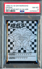 1998 YuGiOh Marusho Sticker S1 EXODIA THE FORBIDDEN ONE 1st SILVER FOIL PSA 8