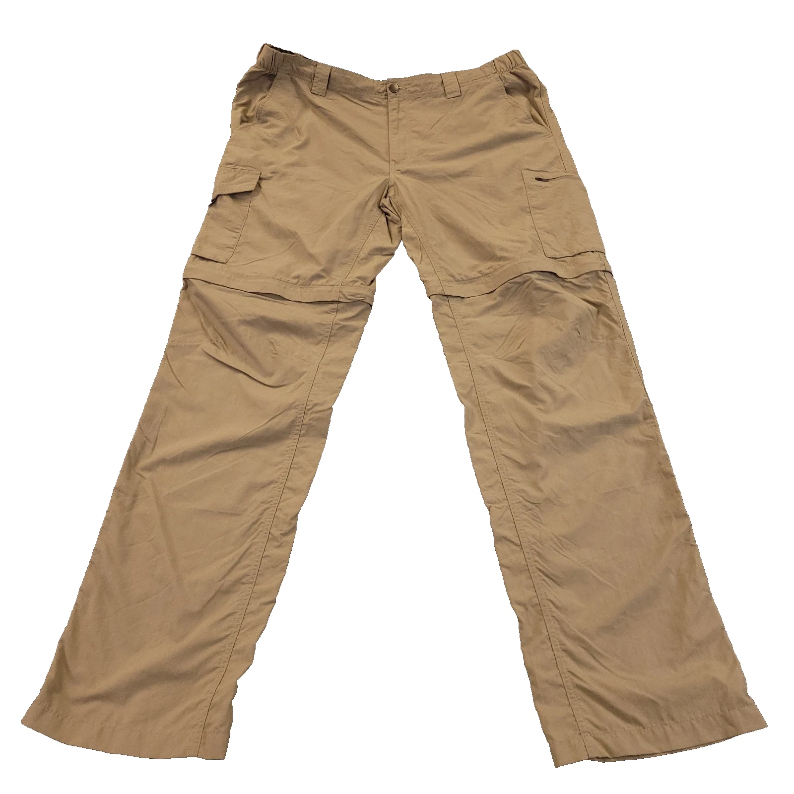 Columbia Omni Shade Nylon Convertible Zip Off Hiking Pants 38x35 Mid Rise