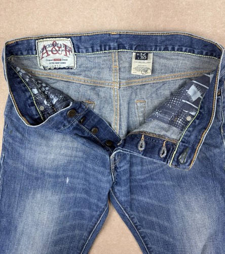 Abercrombie & Fitch Jeans Men's Size 32 Blue Bootcut Denim - Picture 4 of 8