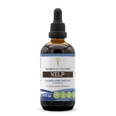Secrets of the Tribe Kelp Tincture Alcohol-Free Liquid Extract, Kelp Ascophyl...