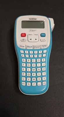 Brother P-Touch PT-H103W Label Maker Handheld TZe Tapes Blue Tested Works