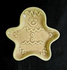Hull Tan Biege Gingerbread Man 5" Spoon Rest Trinket Dish VINTAGE Retro EUC