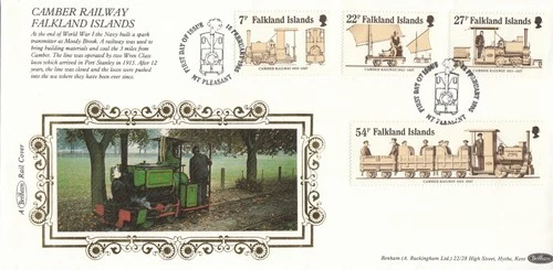 Camber Railway Falklands Benham FDC 1985 NO INSERT CLEARANCE (151004)
