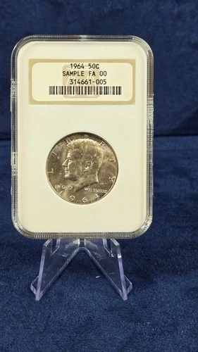 1964 D Kennedy Half Dollar – NGC Sample Slab | Early Gen Holder | 90% Silver