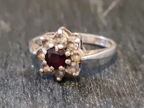 VINTAGE HALLMARKED SILVER RING SIZE N 1978