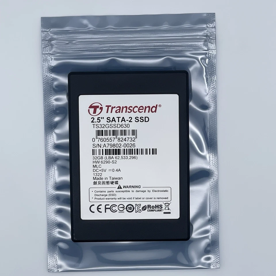 Transcend TS32GSSD630 32GB SSD 2.5” SATA-II MLC Flash Drive New - Image 4 of 4
