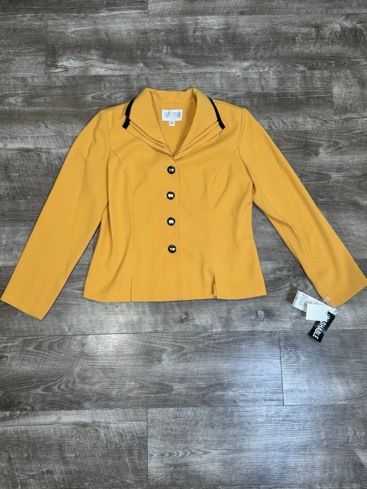 NUEVO CON ETIQUETAS JULIAN TAYLOR MUJER AMARILLO 2 PIEZAS PANTALÓN TRAJE TALLA 12 AMARILLO NEGRO Foto 2 de 4