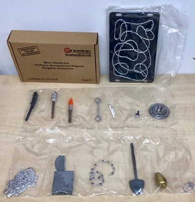 RINGSIDE COLLECTIBLES Set of 15 WWE Hardcore wrestling figures accessories **Brand New**