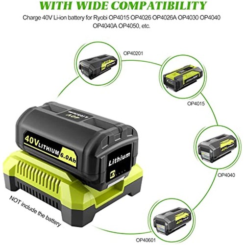 OP401 40V Charger for Ryobi 40V Battery Charger OP4026 OP40201 OP4040 OP40401 - Picture 3 of 6