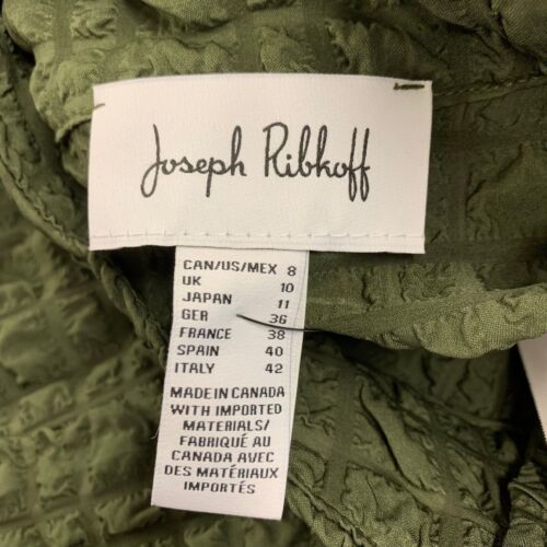 JOSEPH RIBKOFF Textured Stand Collar Jacket Women's Size US 8 Iguana - Picture 2 of 7