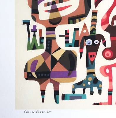 Jim Flora Chance Encounter ポスター 20枚限定 Vintage Jim Flora Chance Encounter Print Limited 20 Rare