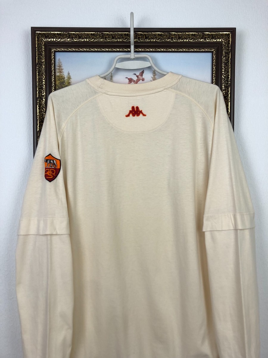 Vintage Kappa AS Roma Football Shirt Long Sleeve Jersey Jacket