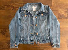 Tommy Bahama Medium Wash Children's 8 Jean Jacket Button Down Denim Distressed